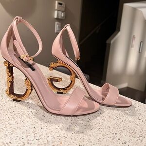 Dolce  and Gabbana Baroque DG Heel Sandals